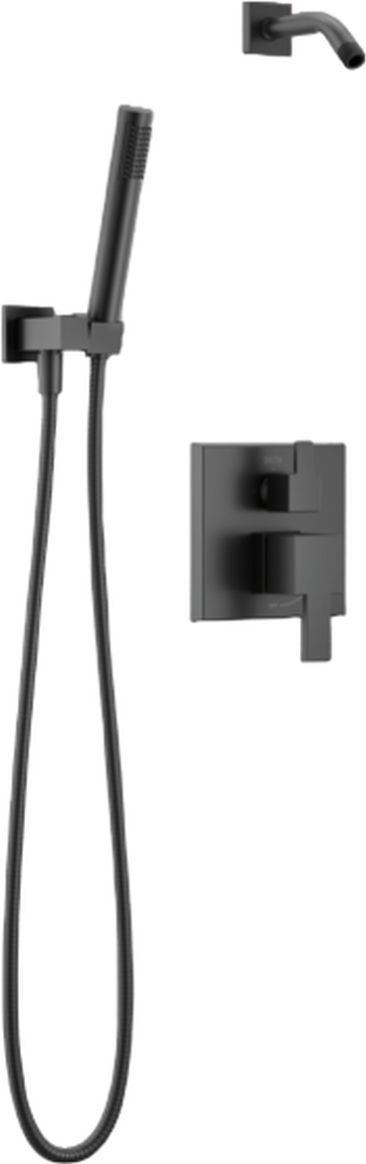 Delta Modern 14S Matte Black Less Head Shower Trim and Hand Shower-0