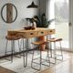 Jofran Inc. Rollins Natural Counter Table with Black Base-1