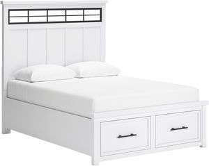 Benchcraft® Ashbryn White Queen Storage Panel Bed