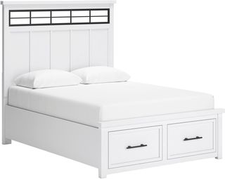Benchcraft® Ashbryn White Queen Storage Panel Bed