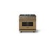 Viking® 5 Series 36" Golden Hour Pro Style Dual Fuel (NG) Range with Brushed Brass Trim-3