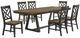 Intercon Harper Brushed Brown/Pecan Trestle Table-3