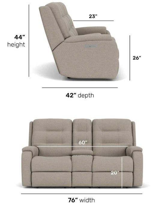 Flexsteel® Customizable 76" Arlo Power Reclining Loveseat with Console and Power Headrests-2