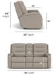 Flexsteel® Customizable 76" Arlo Power Reclining Loveseat with Console and Power Headrests-2