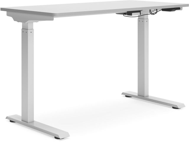Signature Design by Ashley® Lynxtyn Taupe/White 29" Adjustable Height Office Desk-0