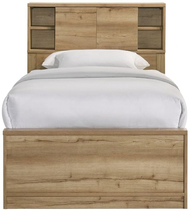 Intercon Vega Natural Oak Melamine Youth Twin Bookcase Bed-1