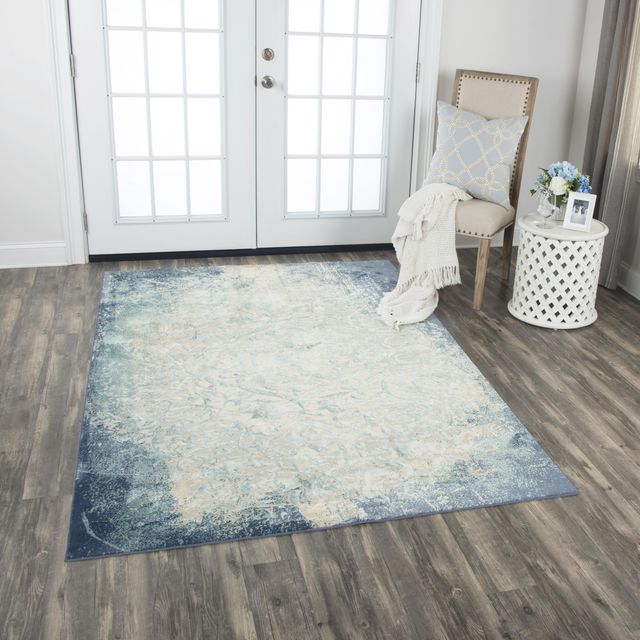 Rizzy Home Chelsea Teal/Blue 5'3" x 7'6" Rug-1