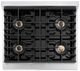 ZLINE Autograph Edition Paramount 30" 4.2 Cu. Ft. Satin Stainless Steel Gas Range with 4 Burner DuoPro™ Cooktop and Convection Gas Oven with White Matte Door and Champagne Bronze Accents-2