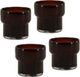 Dovetail Furniture Nguyen 4-Piece Brown Small Vase Set-0
