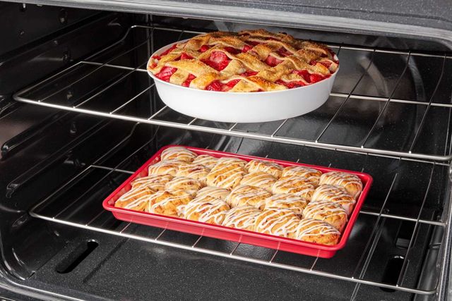 Amana® 30" Black Freestanding Gas Range with Easy Clean Glass Door-4