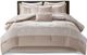 Olliix by Madison Park 7 Piece Taupe King Ava Chenille Jacquard Comforter Set-0