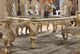 ACME Furniture Cabriole Glass Top Rectangular Dining Table with Gold Base-3