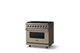 Viking® 5 Series 36" Nantucket Pro Style Dual Fuel (NG) Range with Brushed Brass Trim-2
