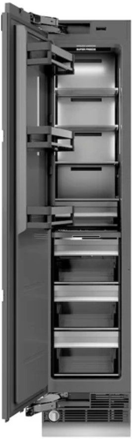 ZLINE 18” 8.6 Cu. Ft. Panel Ready Left Hinge Column Freezer with Graphite Gray Interior-1
