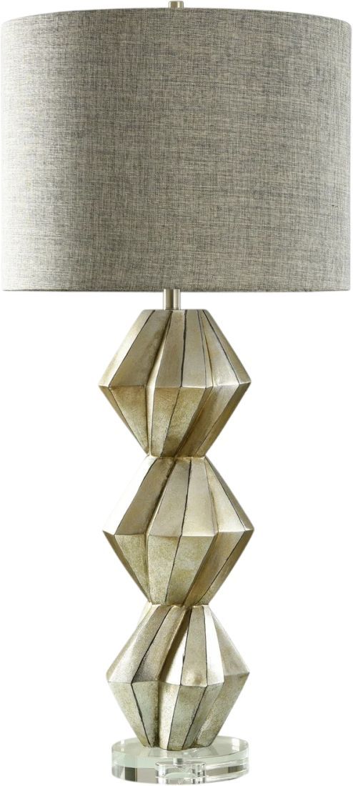 Harp & Finial® Priestly Brushed Silver Table Lamp-0