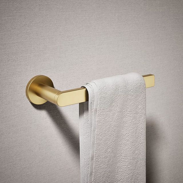 KOHLER® Composed® Vibrant Brushed Moderne Brass Towel Arm-1