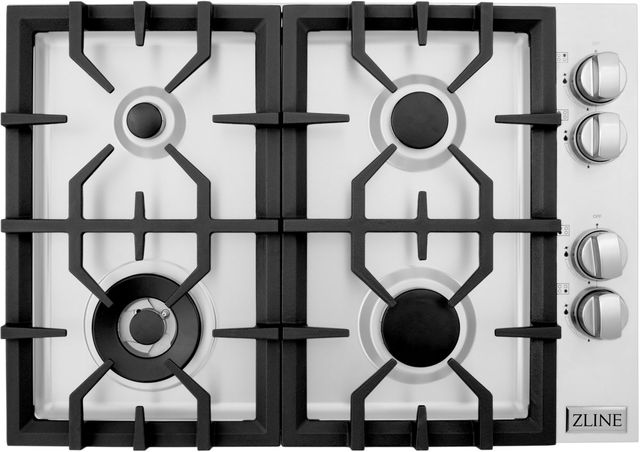 ZLINE 30" Stainless Steel Gas Cooktop with 4 Gas Burners-0