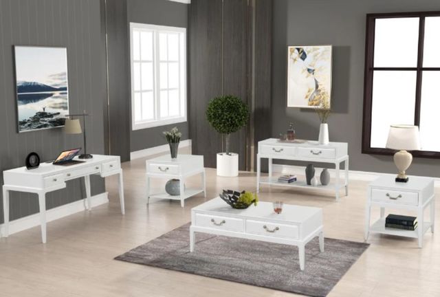 Bernards Renascence Pearl White Writing Desk-1
