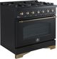 FORNO® Antico Series Alta Qualita 36" Black Pro Style Gas Range-1