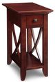 Handstone Customizable Florence Brown Chairside Table with Shelf-0