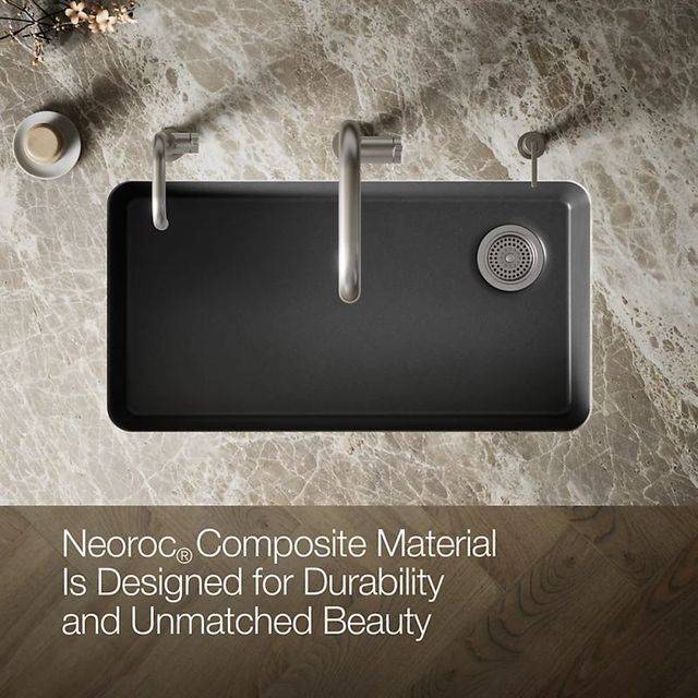 KOHLER® Cairn® Matte Graphite 33" Undermount Single-Bowl Kitchen Sink-4