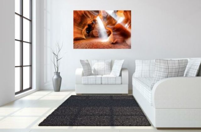 Classy Art Antelope Canyon Tempered Glass with Foil Wall Art-3