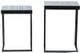 A & B Home 2-Piece Blue Mosaic Nesting Tables with Black Metal Base -1