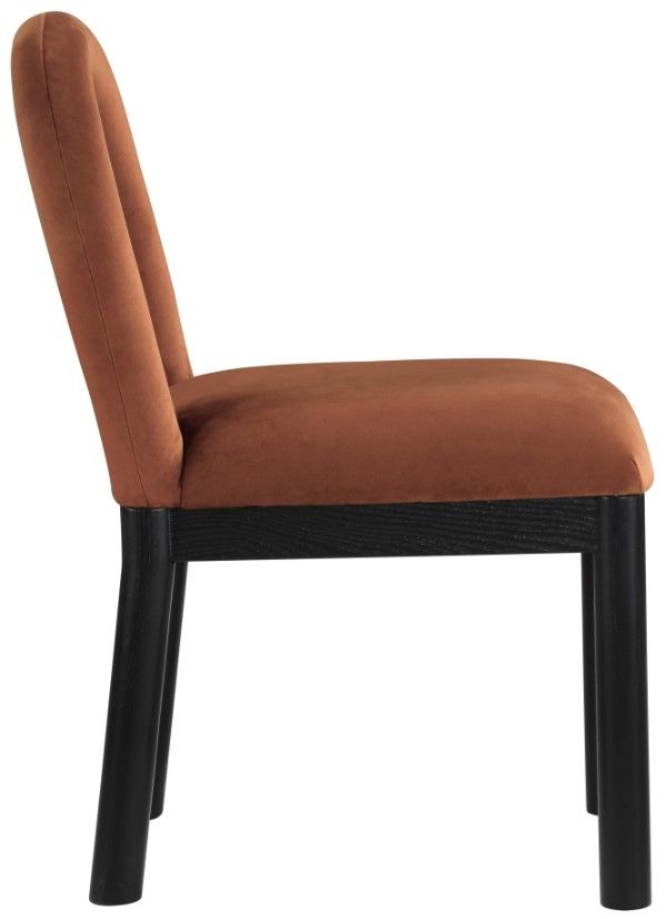 Meridian Furniture Conrad Cognac/Black Upholstered Dining Side Chair-2