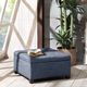 Olliix by Madison Park Aspen Blue Ottoman-3