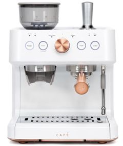 Café™ BELLISSIMO Matte White Semi Automatic Espresso Machine and Frother