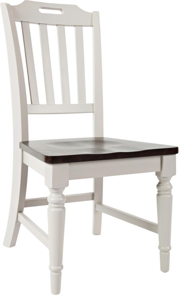 Jofran Inc. Orchard Park Brown/Light Gray Slatback Chair-0