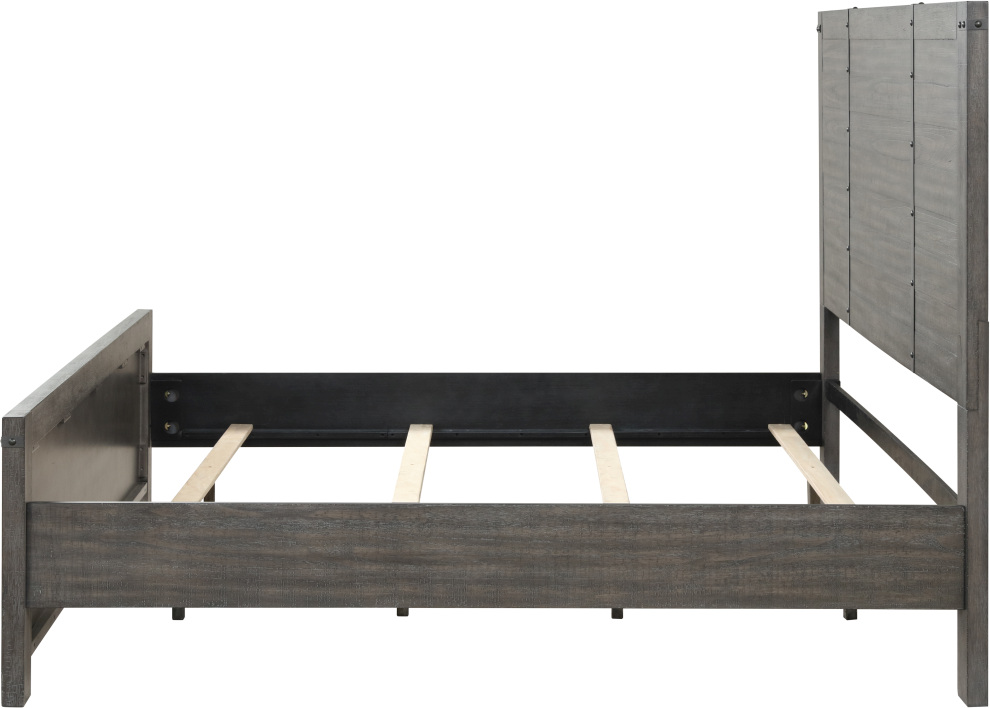 New Classic Home Furnishings Galleon Gray Western King Panel Bed - Thumbnail 5