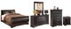 Signature Design by Ashley® Huey Vineyard 5-Piece Black Full Youth Sleigh Bed Set-0