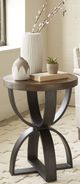 Magnussen Home® Bowden Rustic Honey Accent Table with Black Metal Base-2