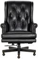 Hooker® Furniture EC Charleston Old Saddle Black Leather Executive Swivel Tilt Chair-1