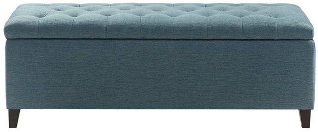 Olliix by Madison Park Blue Shandra Tufted Top Storage Bench-0