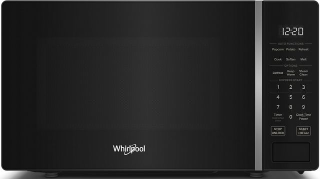  Whirlpool® 0.7 Cu. Ft. Black Countertop Microwave with Steam Clean