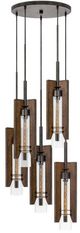 Cal® Lighting & Accessories Almeria 5-Light Iron/Pine Pendant-0