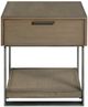 Hammary® Stella Umber Rectangular End Table with Gray Frame-2