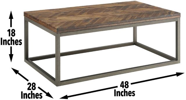 Steve Silver Co. Lorenza Natural Honey Cocktail Table with Gray Base-1