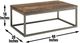 Steve Silver Co. Lorenza Natural Honey Cocktail Table with Gray Base-1
