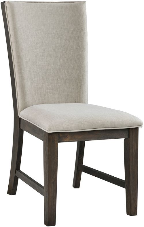 Elements International Grady 7-Piece Dark Walnut/Taupe Fabric Back Dining Set-2