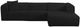 TOV Furniture Tarra 3-Piece Black Fluffy Oversized Right-Arm Facing Sectional and Chaise-3