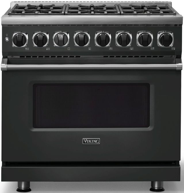 Viking® 7 Series 36" Antique Bronze Pro Style Dual Fuel Range-0