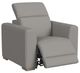 Flexsteel® Aurora Ash Leather Power Recliner with Power Headrest-1
