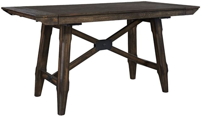 Liberty Furniture Double Bridge 7-Piece Dark Chestnut/Gray Gathering Table Set-2
