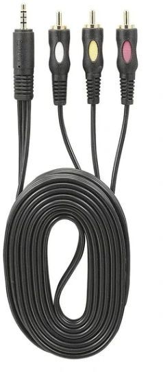 Gigaware 10 Ft. 1/8" TRRS to Composite A/V Cable-0