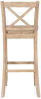 Linon Torino Gray Wash X-Back Bar Stool-3