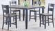 American Wholesale Furniture Gray Pub Height Table with Graphite Base-2