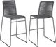Coaster® Jerome 2-Piece Charcoal/Gunmetal Upholstered Bar Stools-0